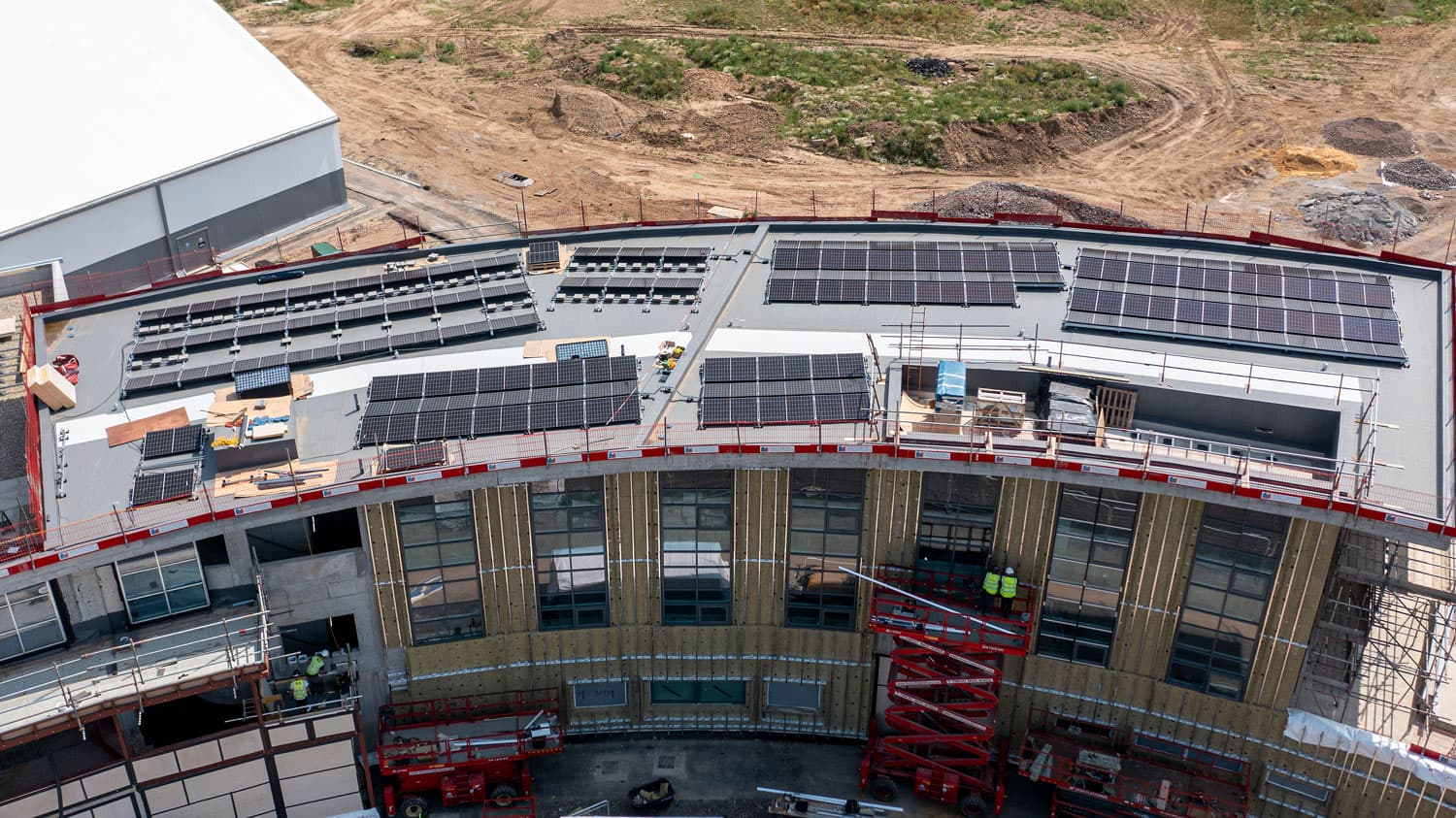 Aerial view of AFC Bournemouth's training ground, representing leisure venues benefiting from solar with Utilita Business.