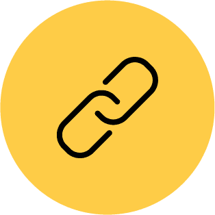 Icon of a link, representing the benefits of installing solar panels for hospitality and leisure businesses.